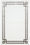 BAROQUE BR 01 WHITE GREY Art Deco Bordürlü Çerçeveli Yumuşak Dokulu Parlak Dokuma Halı