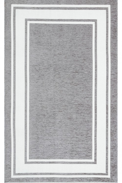 Eko Halı NOA NK 06 GREY WHITE Hav Toz Vermez Yıkanabilir Çift Taraflı İnce Modern İskandinav Kilim