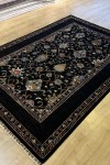 Türk El Düğümlü Madalyon Desenli El Dokuma Kilim