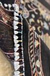 Türk El Düğümlü Madalyon Desenli El Dokuma Kilim