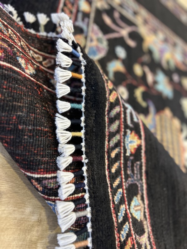 Türk El Düğümlü Madalyon Desenli El Dokuma Kilim