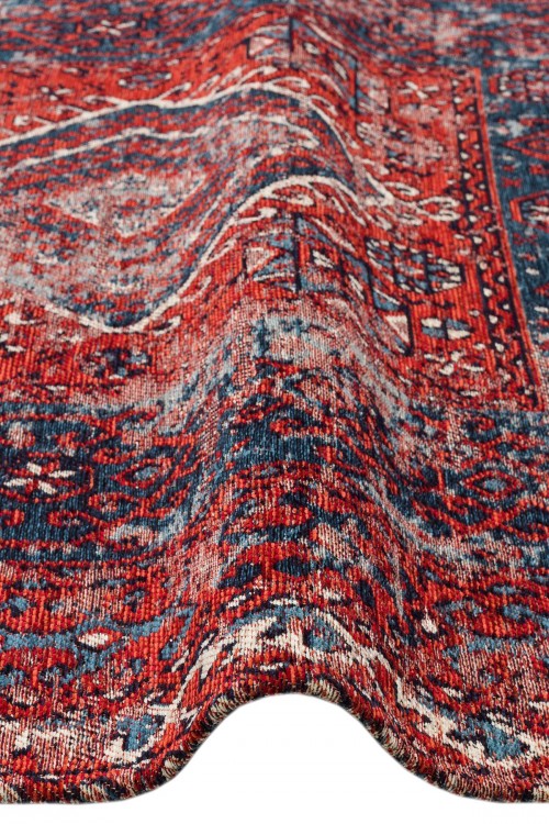 Eko Halı-ANADOLU KILIM AND 02 MULTY-Anadolu Antik Desenli Yıkanabilir Kaymaz Tabanlı Etnik Kilim