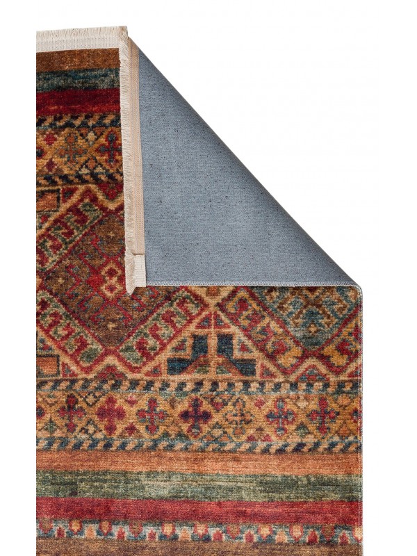 Eko halı-ANTIQUE ATK 05 MULTY-Kolay kullanımlı Kaymaz Karabağ ve Antik Desenlere Sahip Yıkanabilir Makine Halısı Eko halı-ANTIQUE ATK 05 MULTY-Kolay kullanımlı Kaymaz Karabağ ve Antik Desenlere Sahip Yıkanabilir Makine Halısı