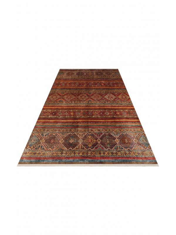 Eko halı-ANTIQUE ATK 05 MULTY-Kolay kullanımlı Kaymaz Karabağ ve Antik Desenlere Sahip Yıkanabilir Makine Halısı Eko halı-ANTIQUE ATK 05 MULTY-Kolay kullanımlı Kaymaz Karabağ ve Antik Desenlere Sahip Yıkanabilir Makine Halısı