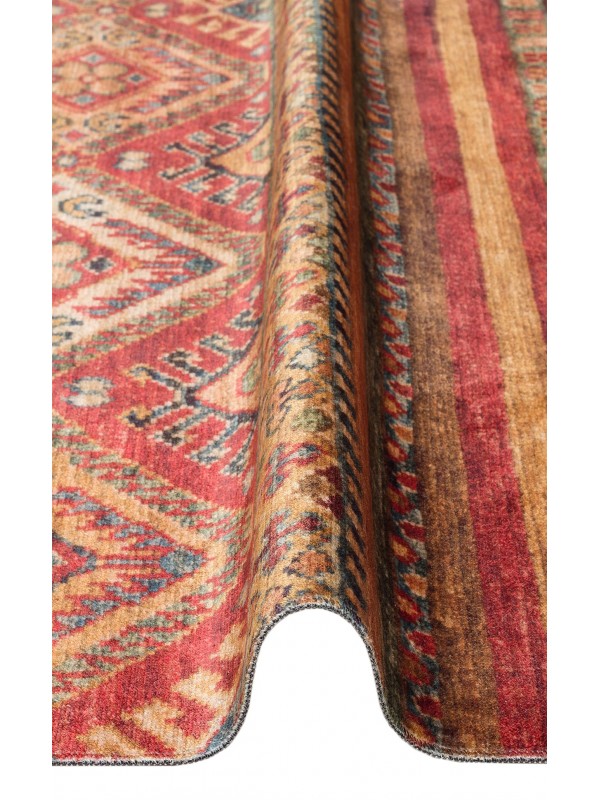 Eko halı-ANTIQUE ATK 05 MULTY-Kolay kullanımlı Kaymaz Karabağ ve Antik Desenlere Sahip Yıkanabilir Makine Halısı Eko halı-ANTIQUE ATK 05 MULTY-Kolay kullanımlı Kaymaz Karabağ ve Antik Desenlere Sahip Yıkanabilir Makine Halısı