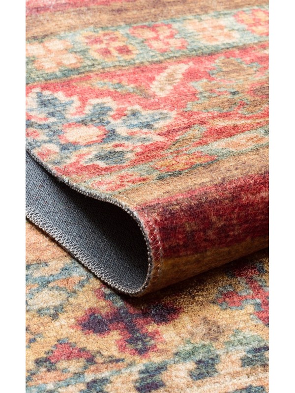 Eko halı-ANTIQUE ATK 05 MULTY-Kolay kullanımlı Kaymaz Karabağ ve Antik Desenlere Sahip Yıkanabilir Makine Halısı Eko halı-ANTIQUE ATK 05 MULTY-Kolay kullanımlı Kaymaz Karabağ ve Antik Desenlere Sahip Yıkanabilir Makine Halısı