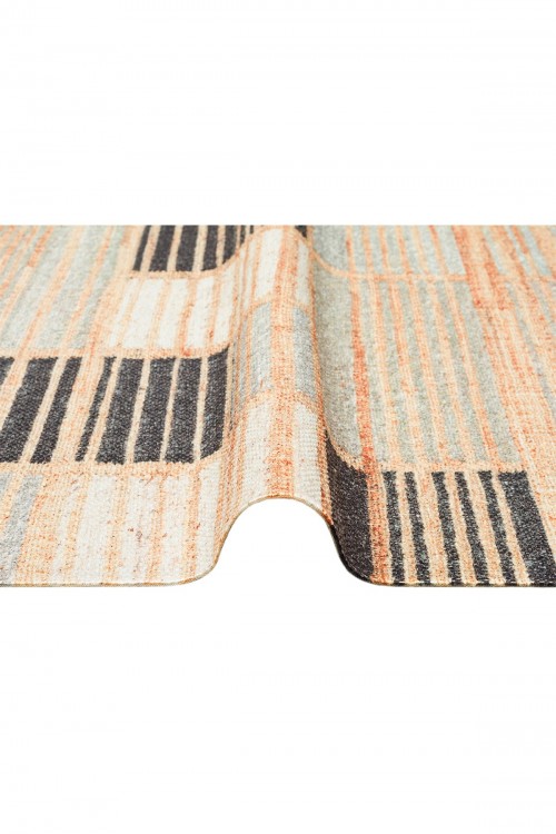 Eko Halı-ASOS-AS 08 NATURAL GREY-Jüt Hasır Görünümlü Hav Toz Vermez Çift Taraflı Yıkanabilir Kilim