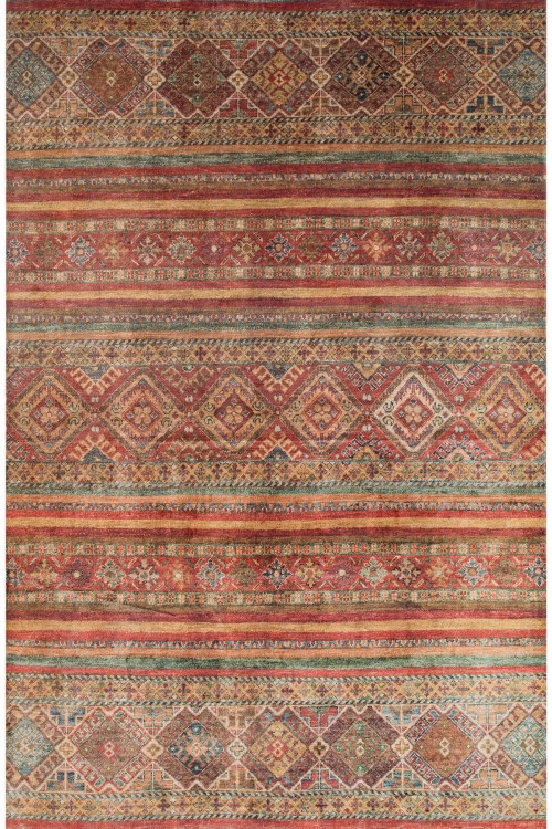 Eko halı-ANTIQUE ATK 05 MULTY-Kolay kullanımlı Kaymaz Karabağ ve Antik Desenlere Sahip Yıkanabilir Makine Halısı