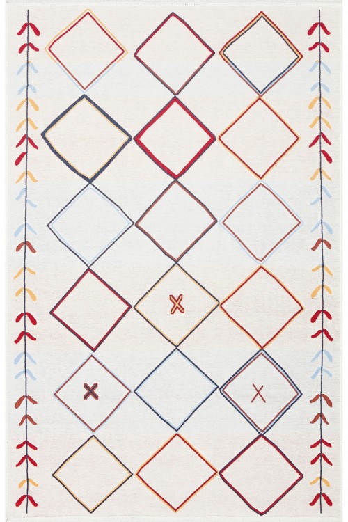 Eko Halı-ARYA AR 21 MULTY-Yıkanabilir Çift Taraflı Modern Desenli Dokuma Kilim