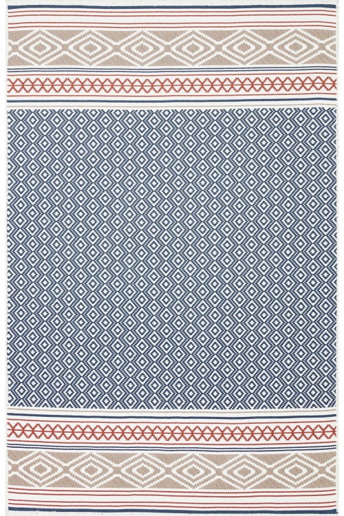 Eko Halı-ARYA AR 26 NAVY BEIGE-Yıkanabilir Çift Taraflı Modern Desenli Dokuma Kilim