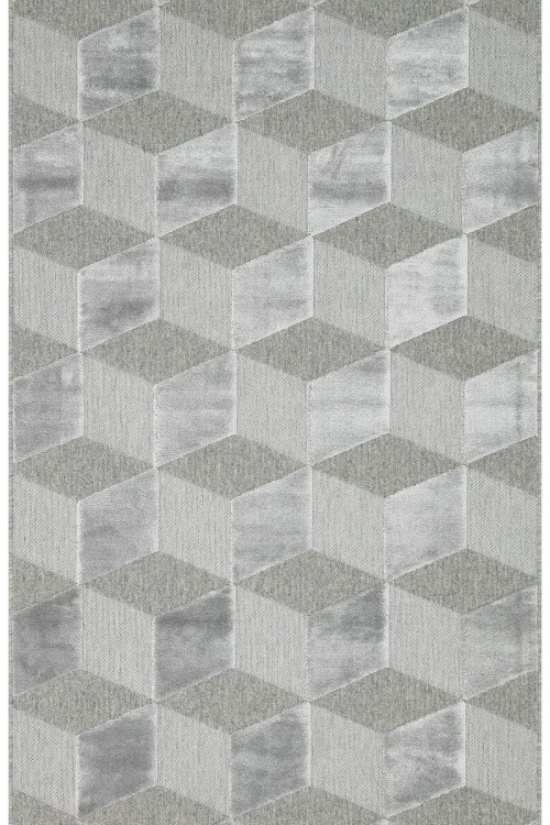 ZENITH ZNT 05 GREY Yüksek Alçak Dokulu Naturel Yün ve Viskon Modern Dokuma Halı