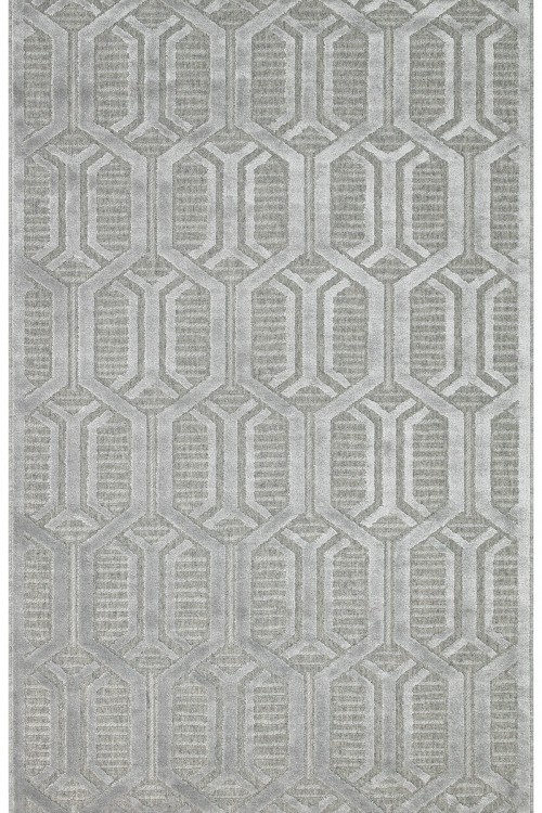 ZENITH ZNT 07 GREY Yüksek Alçak Dokulu Naturel Yün ve Viskon Modern Dokuma Halı