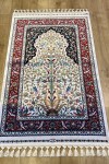 150 Tarak Sık Dokuma İpek Seccade - Kırmızı / Krem