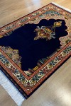 170 Tarak İran İpek Seccade - Lacivert