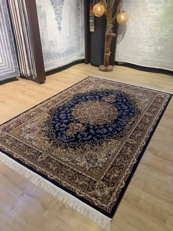 Artemis Silk 05158C Krem Lacivert Halı