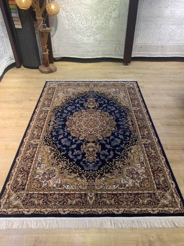 Artemis Silk 05158C Krem Lacivert Halı