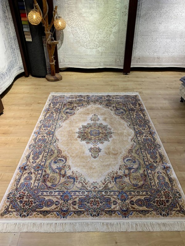 Artemis Silk 05156C Krem Mavi Halı