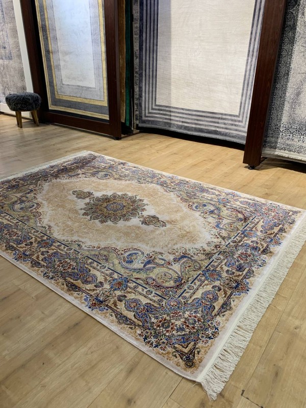 Artemis Silk 05156C Krem Mavi Halı