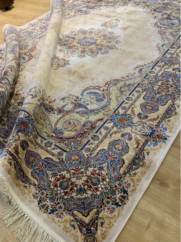 Artemis Silk 05156C Krem Mavi Halı