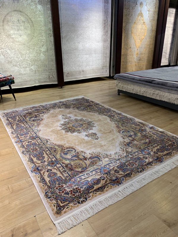 Artemis Silk 05156C Krem Mavi Halı